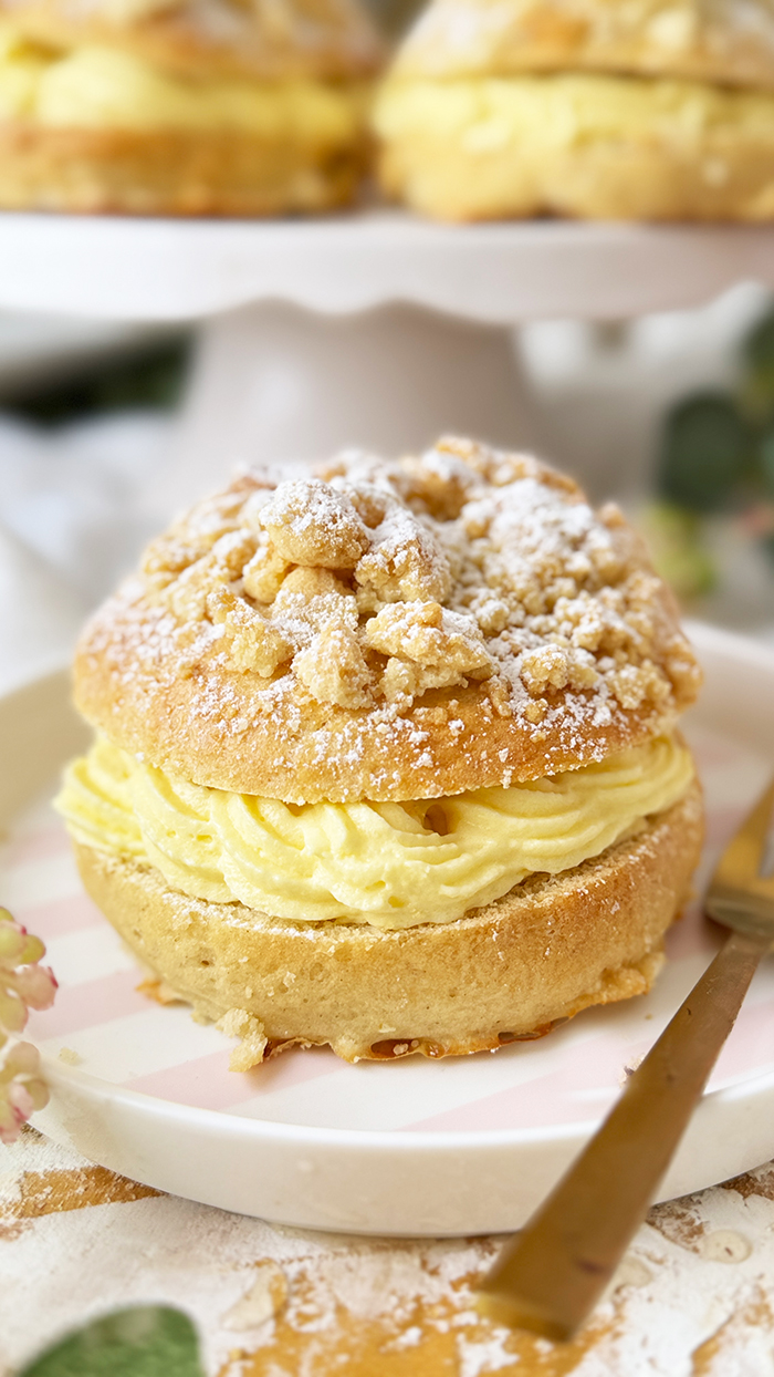 Streuseltaler mit Vanillecreme wie vom Bäcker Rezept.