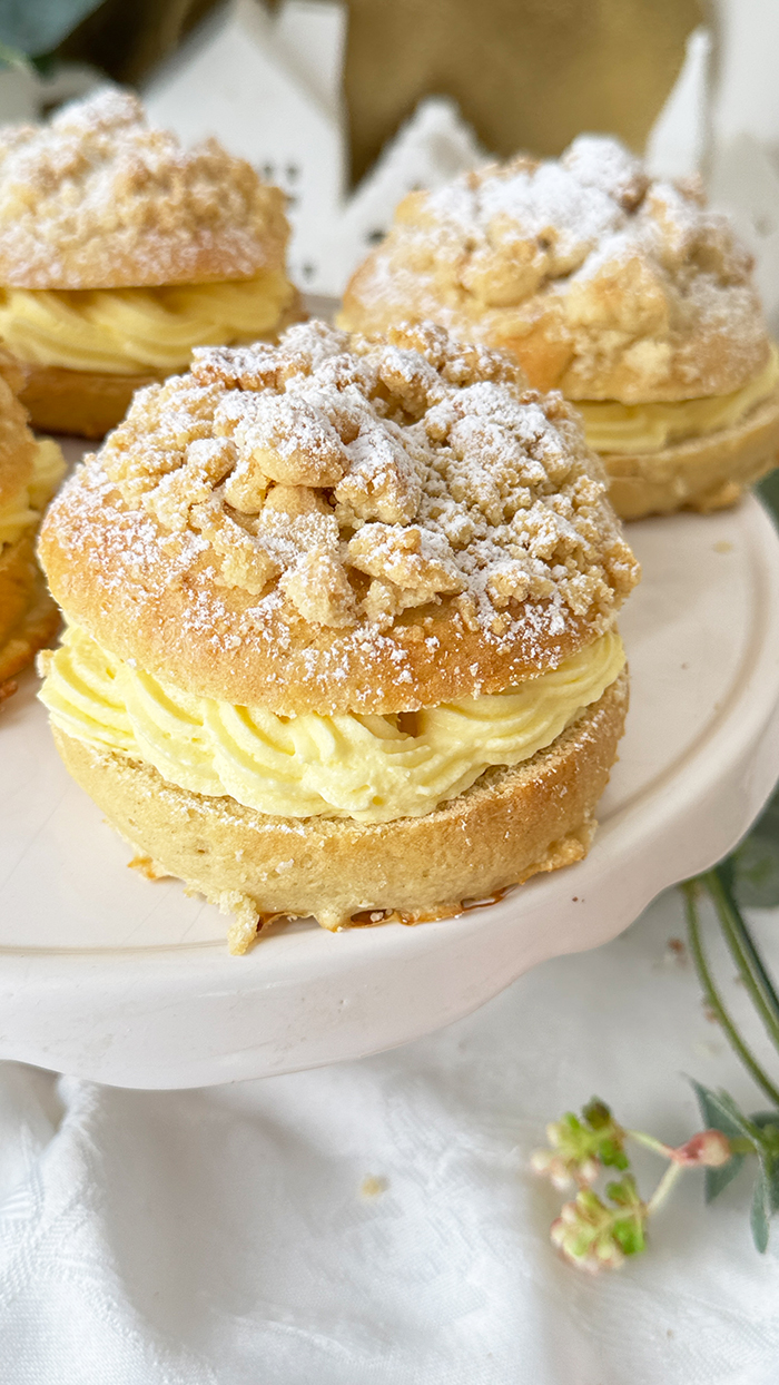 Streuseltaler mit Vanillecreme wie vom Bäcker Rezept.