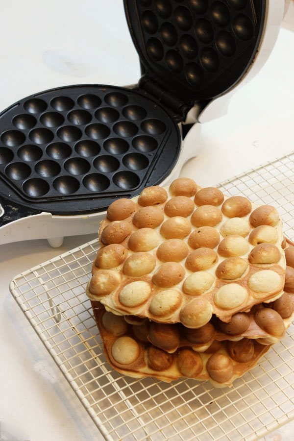 Bubble Waffles mit dem Bubble-Waffeleisen