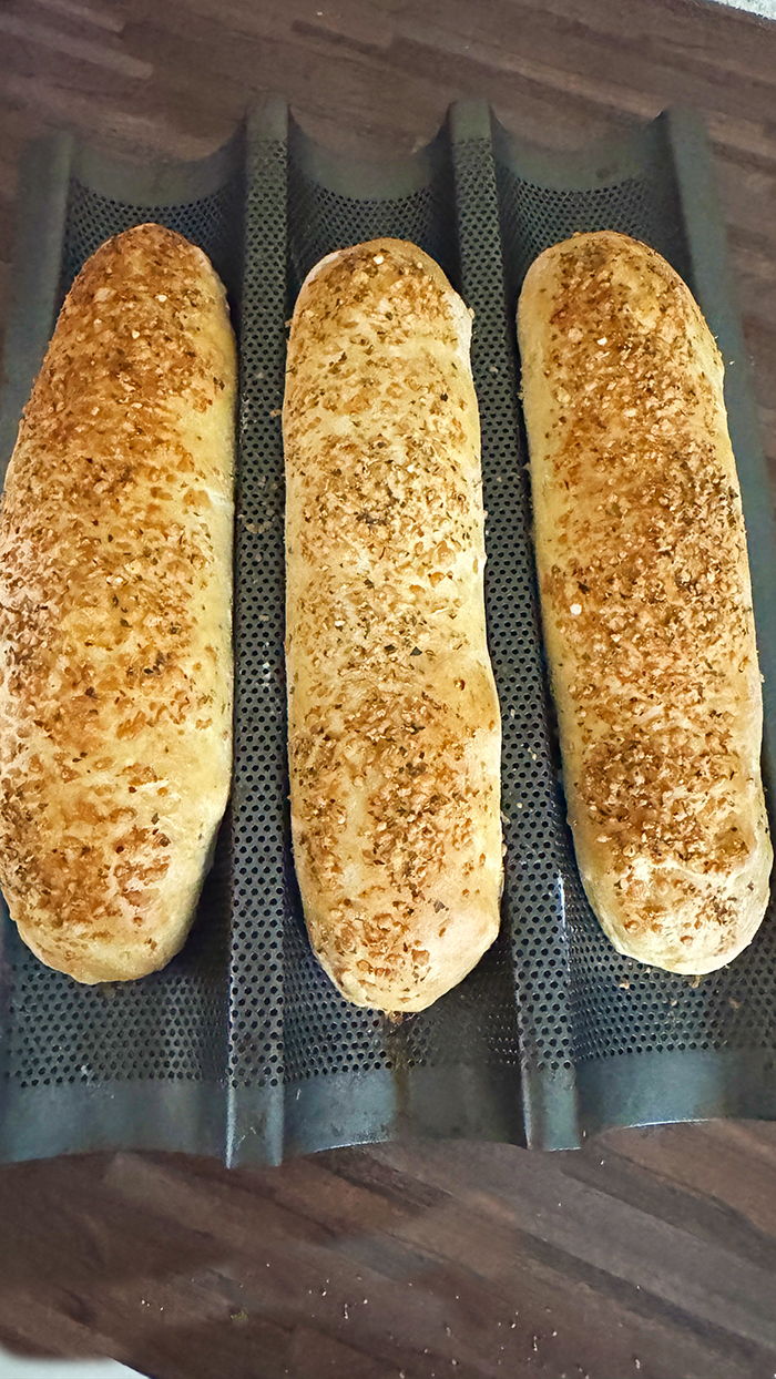 Subway Brot mit Parmesan-Oregano Rezept, Subway Baguette mit Parmesan-Oregano