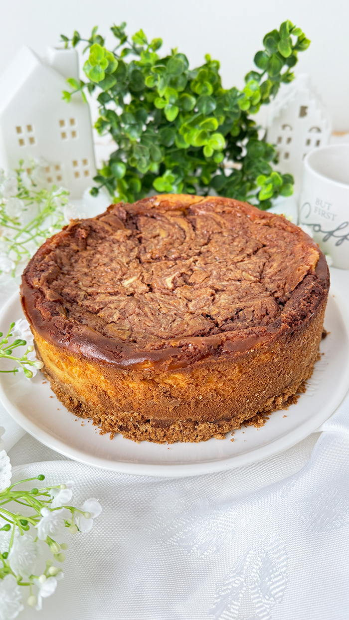 Zimt-Käsekuchen, Cinnamon Cheesecake, Zimtschnecken Käsekuchen