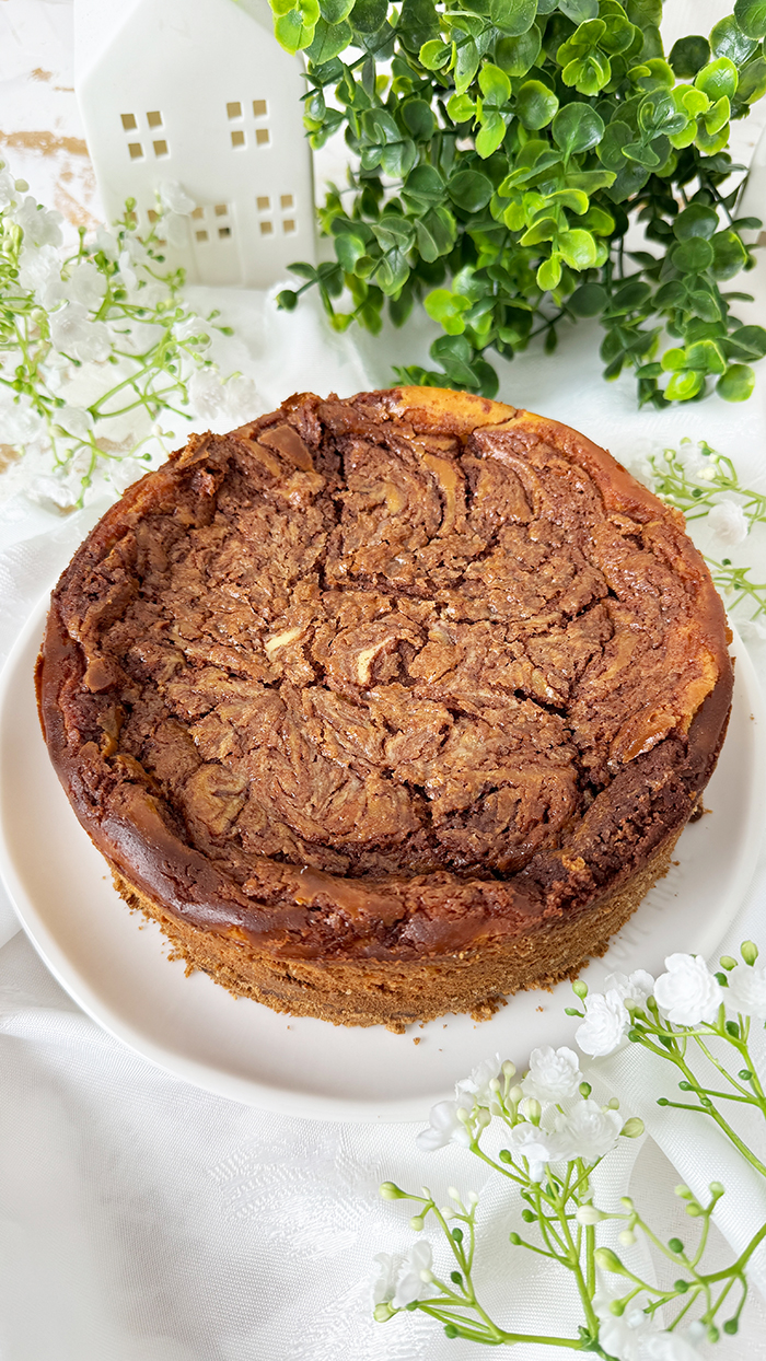 Zimt-Käsekuchen, Cinnamon Cheesecake, Zimtschnecken Käsekuchen